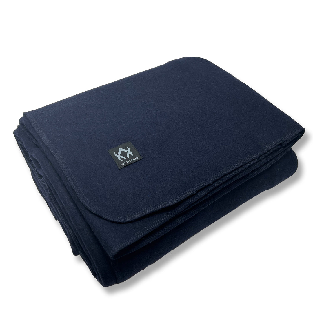 Arcturus Lake Tahoe Wool Blanket - Navy Blue