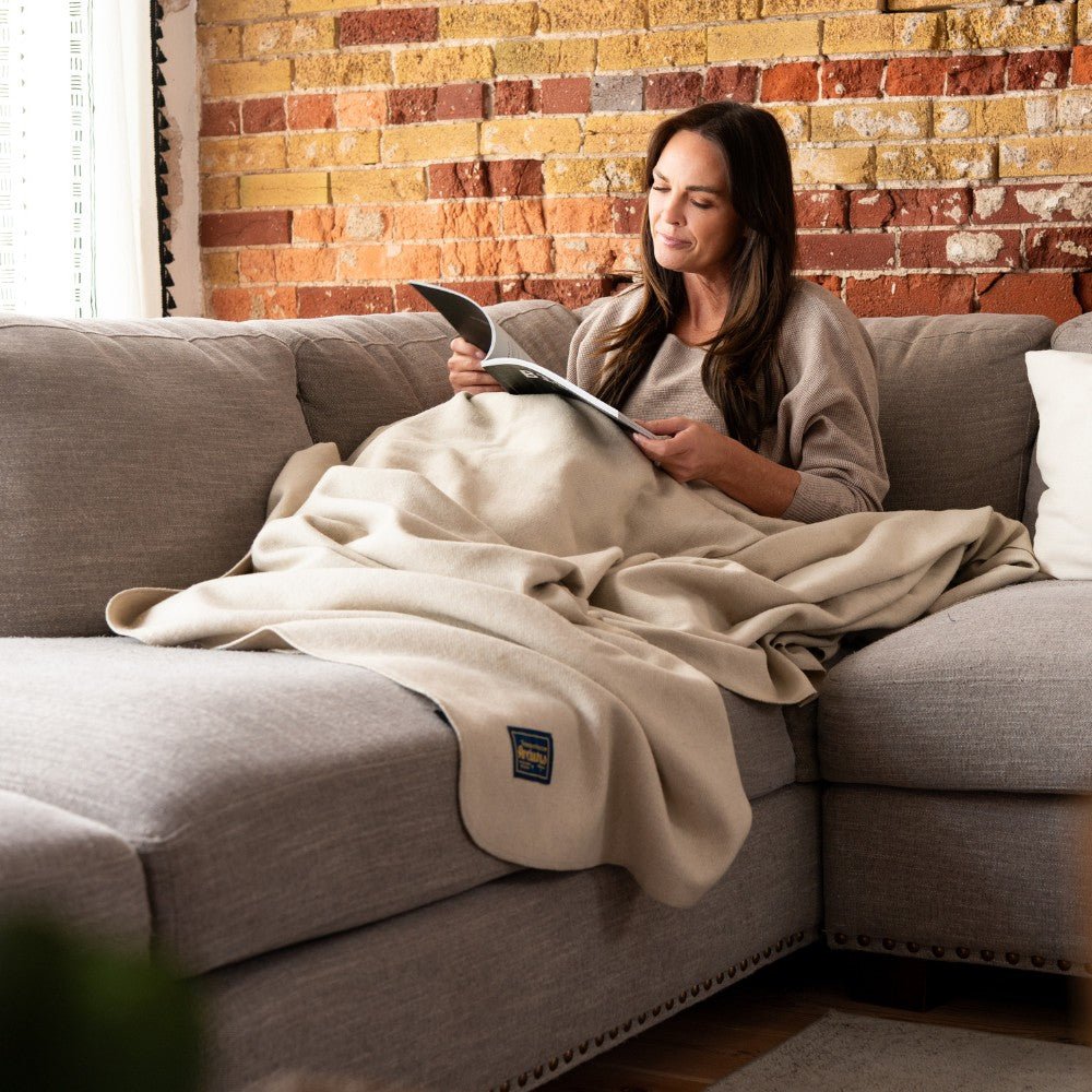 Arcturus Bighorn 100% Virgin Wool Blanket - Ivory