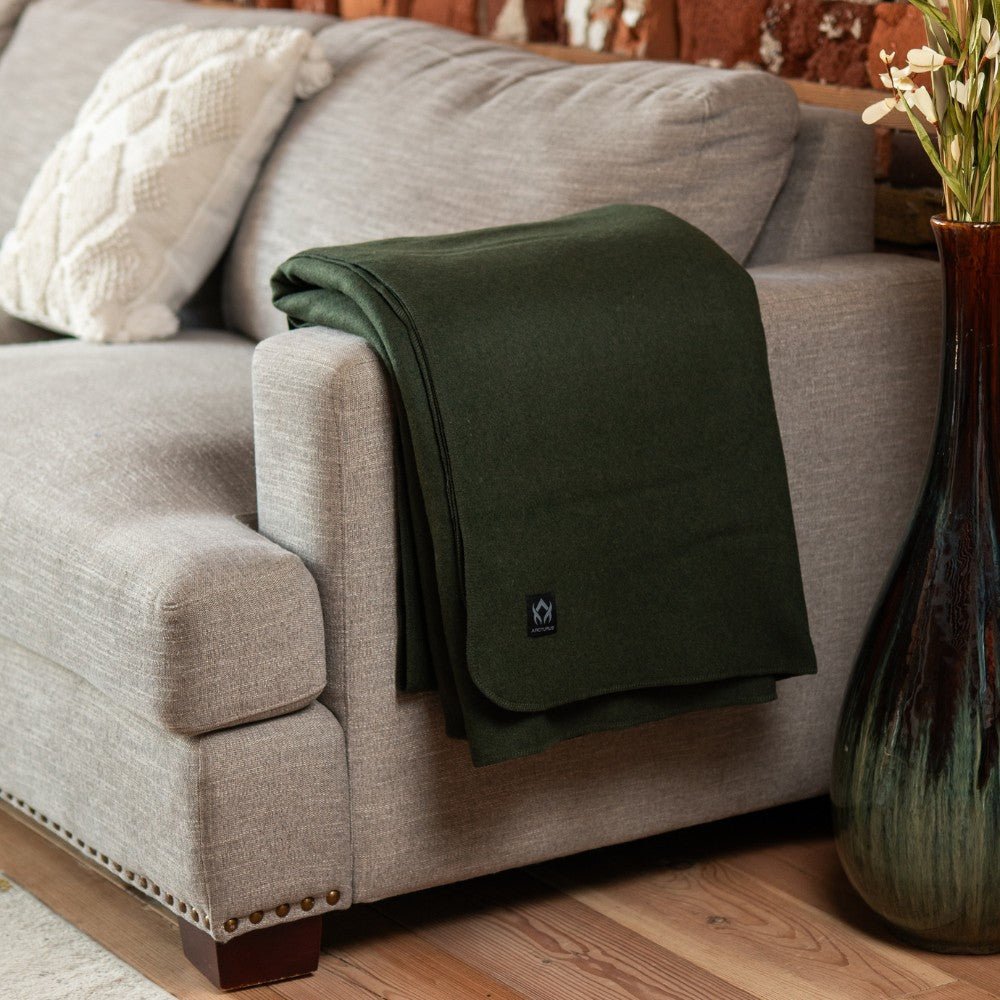 Arcturus Lake Tahoe Wool Blanket - Olive Green