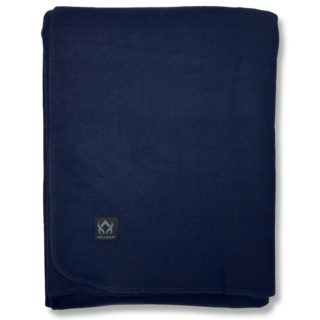 Arcturus Lake Tahoe Wool Blanket - Navy Blue
