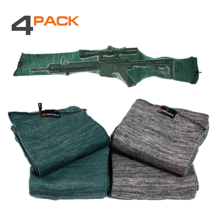 Arcturus 47" Silicone Treated Gun Socks - Green & Gray 4-Pack