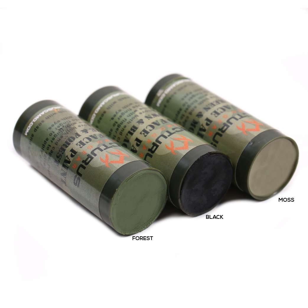 Arcturus Camo Face Paint Sticks - 6 Camouflage Colors in 3 Double-Sided Tubes