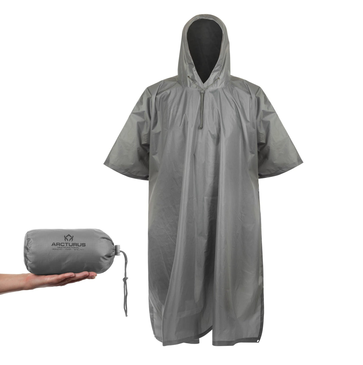 french police rain poncho with carrying bag Plastic-Free Waterproof Hooded Its compact Cardponcho Disposable Clear Rain Ponchos