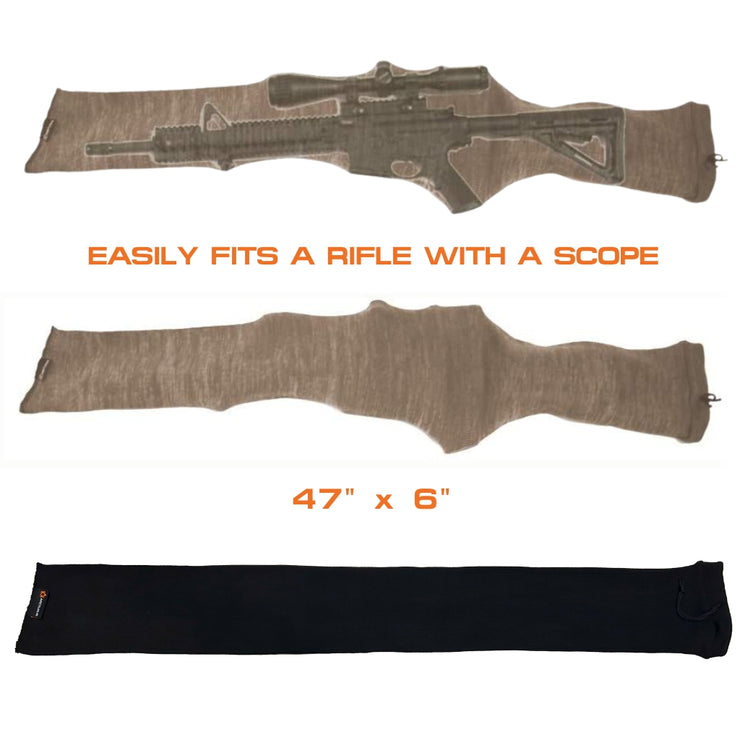 Arcturus 47" Silicone Treated Gun Socks - Black & Coyote Brown 4-Pack