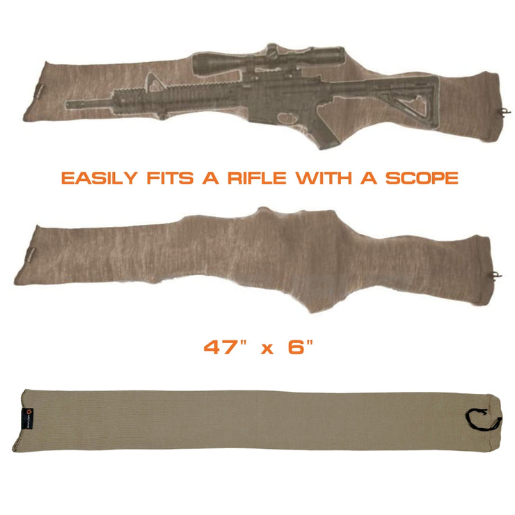Arcturus 47" Silicone Treated Gun Socks - Coyote Brown 4-Pack