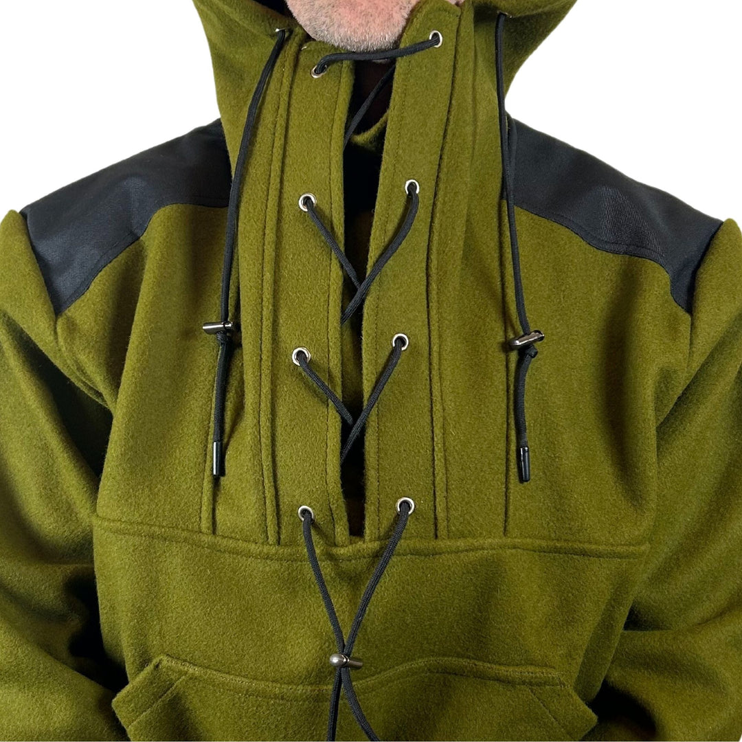 Arcturus 100% Virgin Wool Anorak - Olive