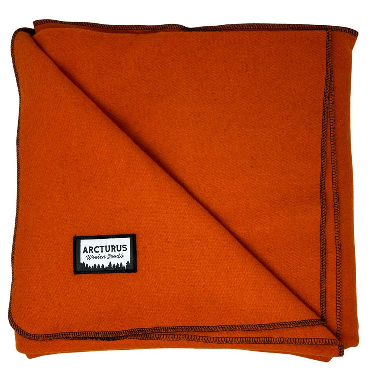 Arcturus Military Wool Blanket - Ember Orange | 4.5 lbs (64" x 88")