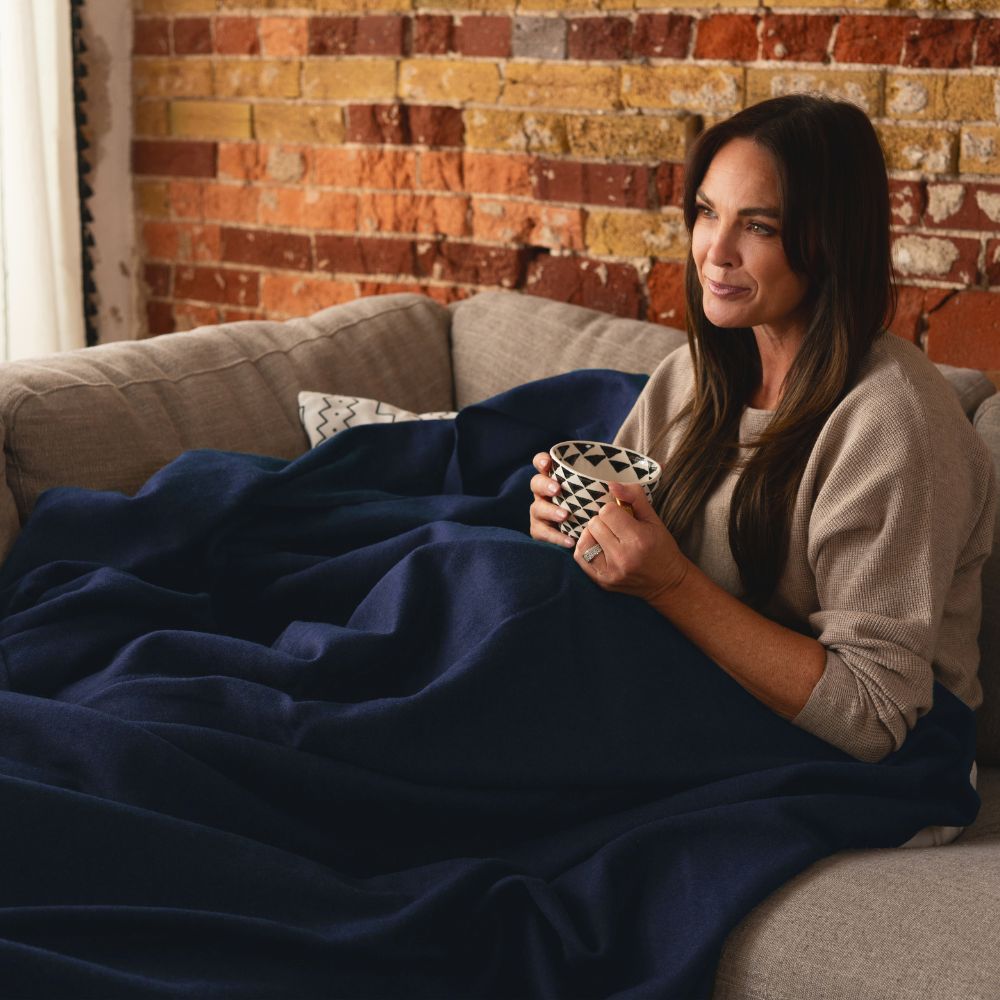 Arcturus Lake Tahoe Wool Blanket - Navy Blue