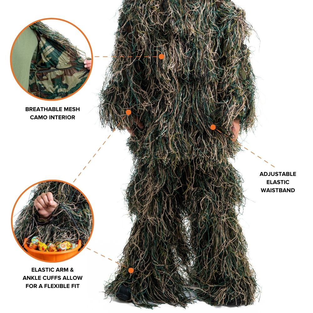 Arcturus Ultra-light Woodland Ghillie Suit for Kids