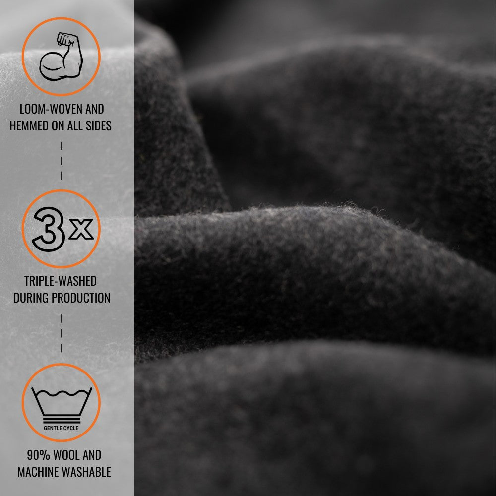 Arcturus Lake Tahoe Wool Blanket - Charcoal