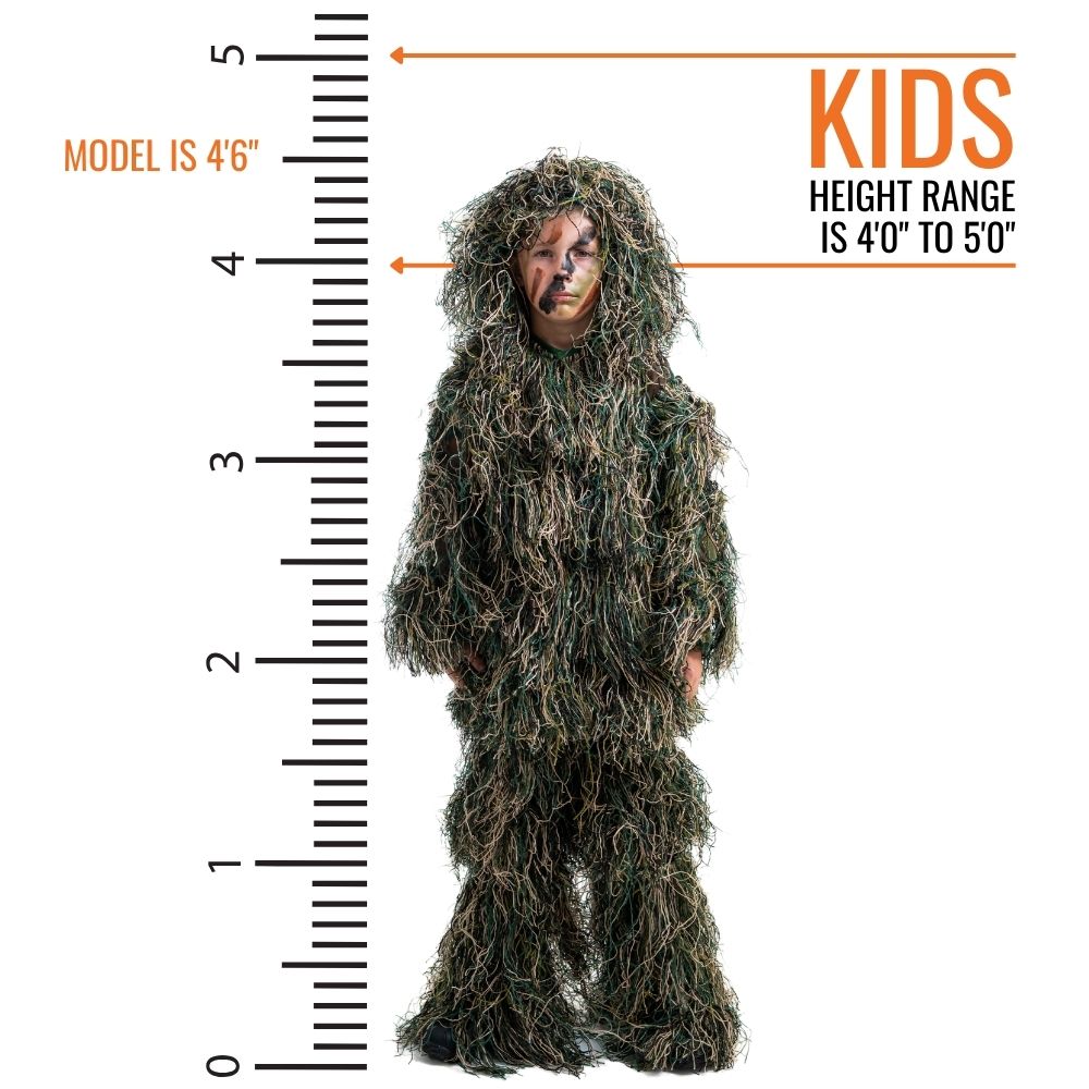 Arcturus Ultra-light Woodland Ghillie Suit for Kids