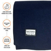 Arcturus 100% Virgin Wool Blanket - Queen Size (78" x 96") - Navy Blue