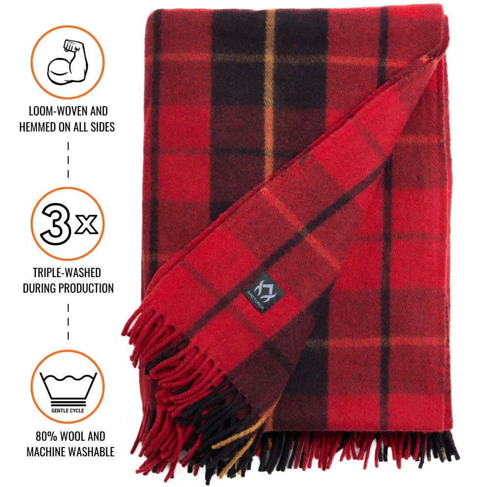 [NEW] Arcturus Clan Wallace Plaid Wool Throw