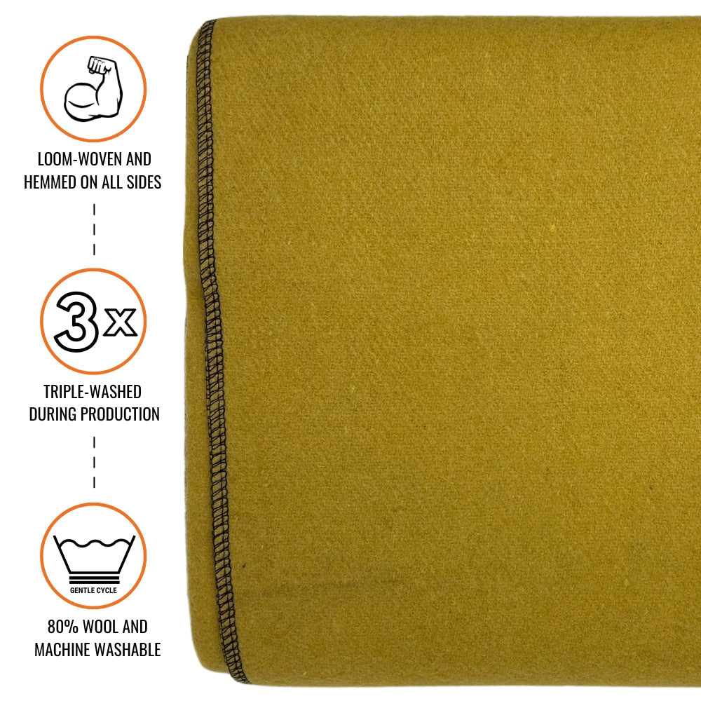 Arcturus Military Wool Blanket - 4.5 lbs (64" x 88")