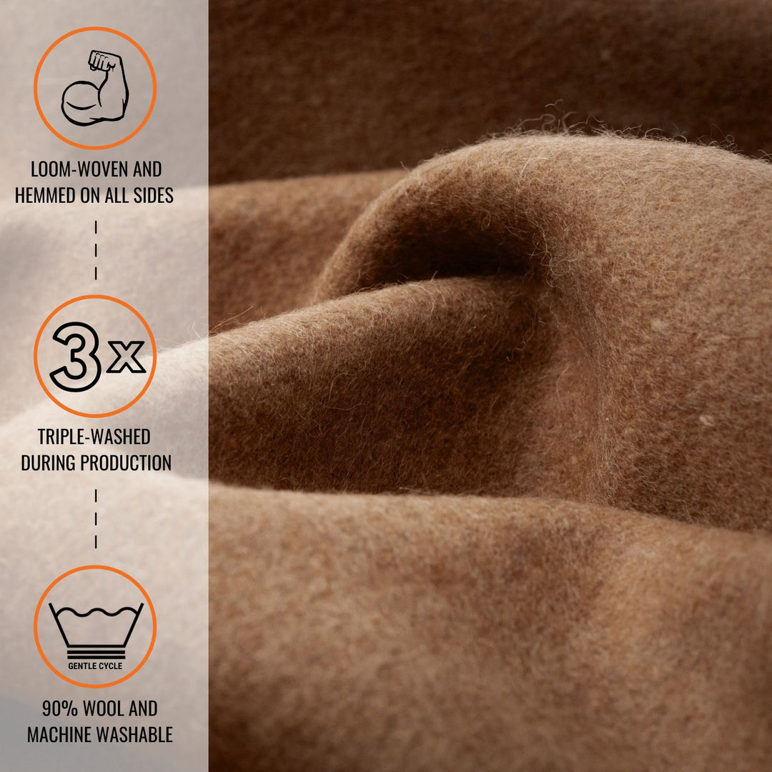 Arcturus Lake Tahoe Wool Blanket - Camel