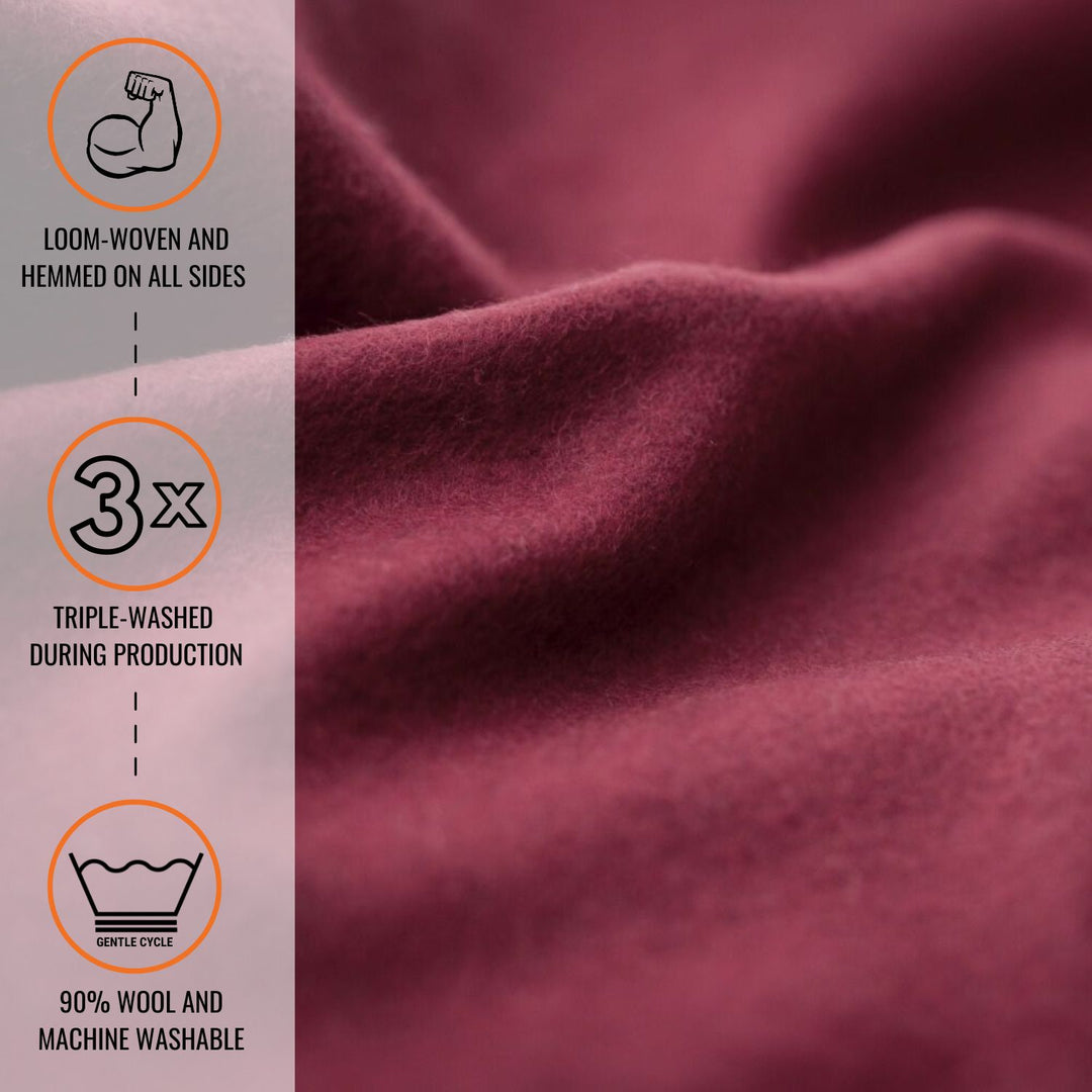 Arcturus Lake Tahoe Wool Blanket - Wine