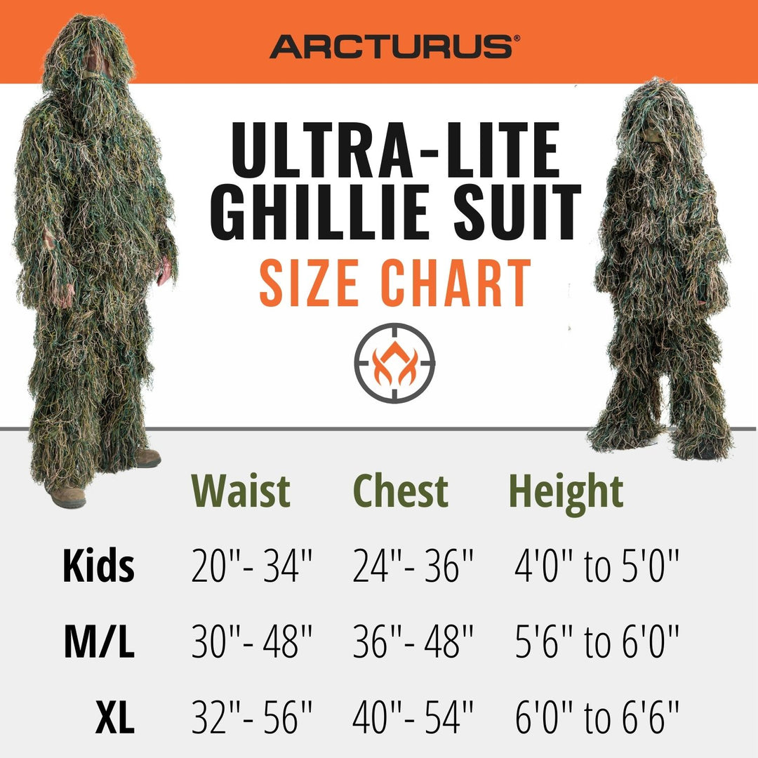 Arcturus Ultra-Lite Woodland Ghillie Suit - Kids