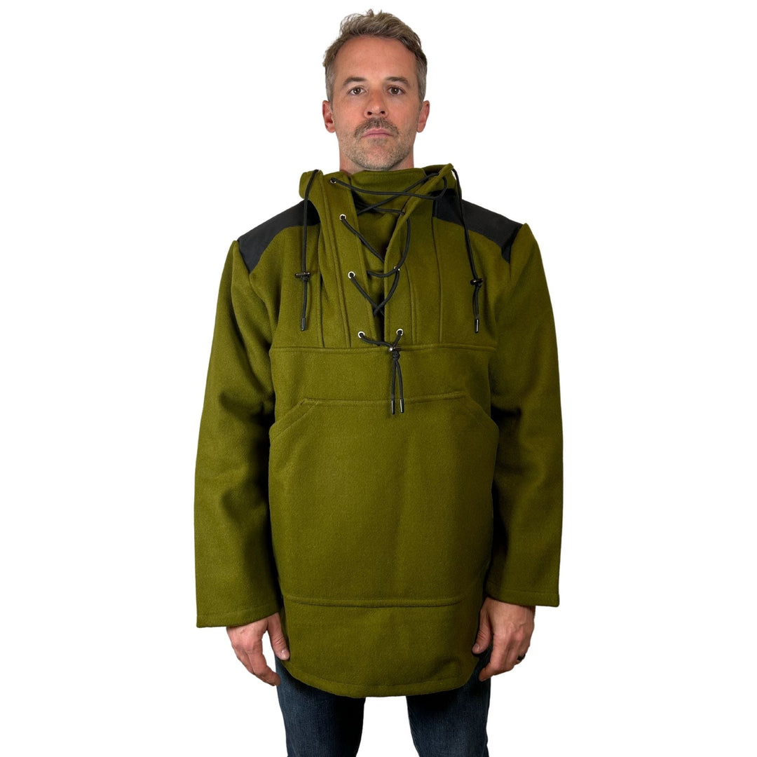 Arcturus 100% Virgin Wool Anorak - Olive