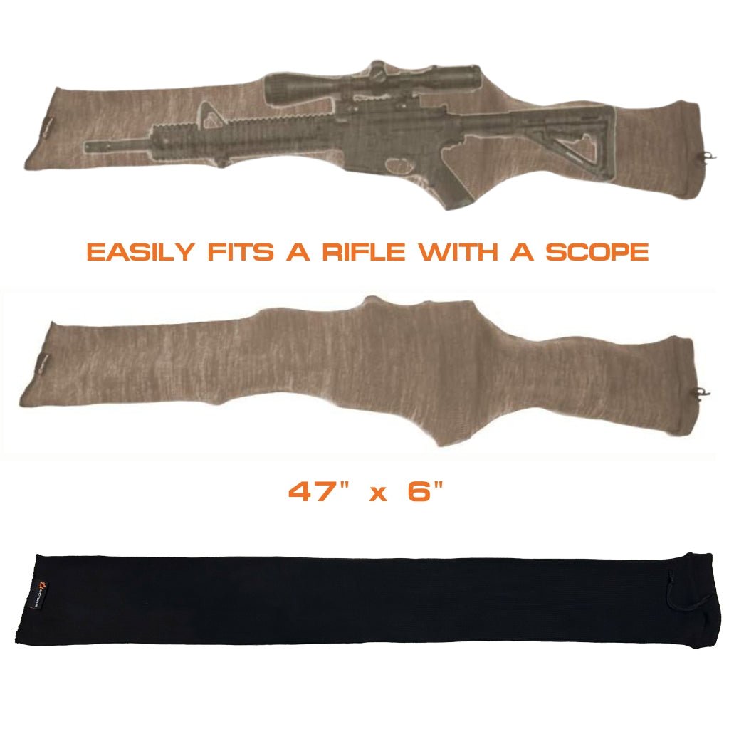 Arcturus 47" Silicone Treated Gun Socks - Black & Coyote Brown 4-Pack