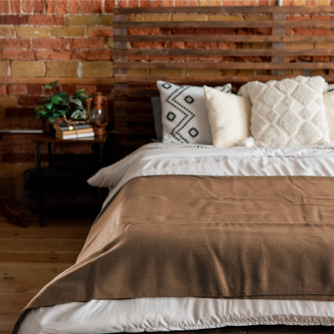 Arcturus Bighorn 100% Virgin Wool Blanket - Mocha