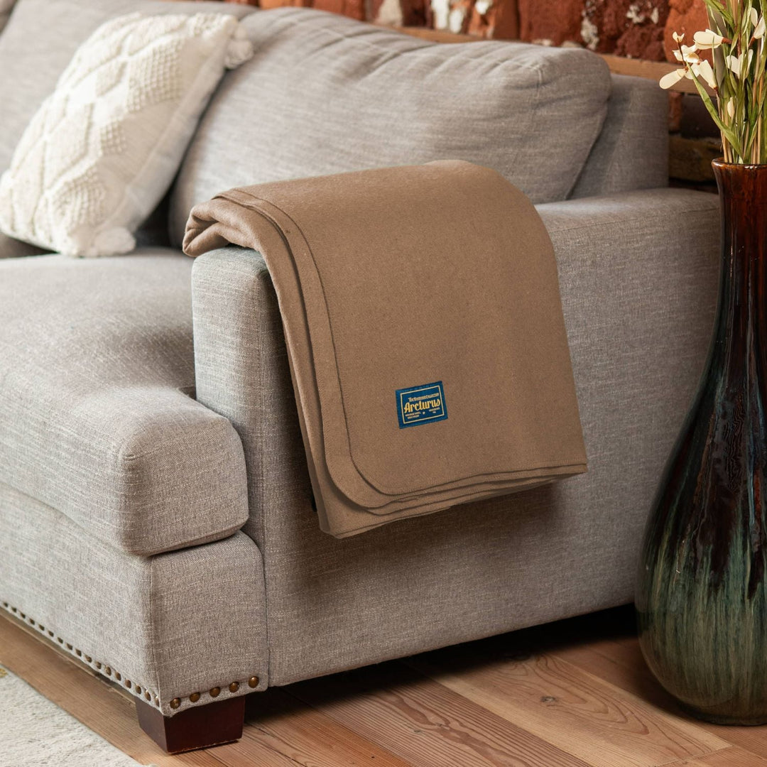 Arcturus Bighorn 100% Virgin Wool Blanket - Mocha