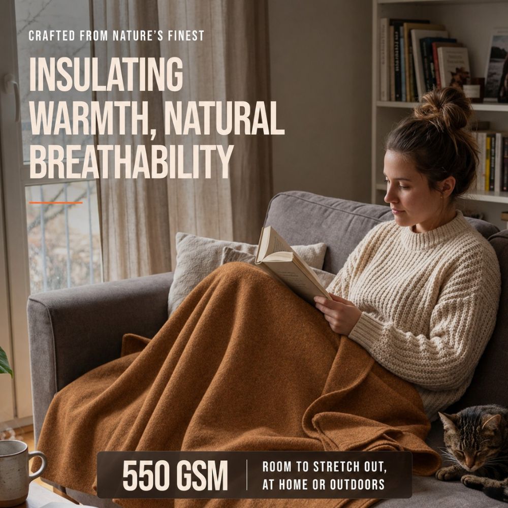 Arcturus Lake Tahoe Wool Blanket - Camel