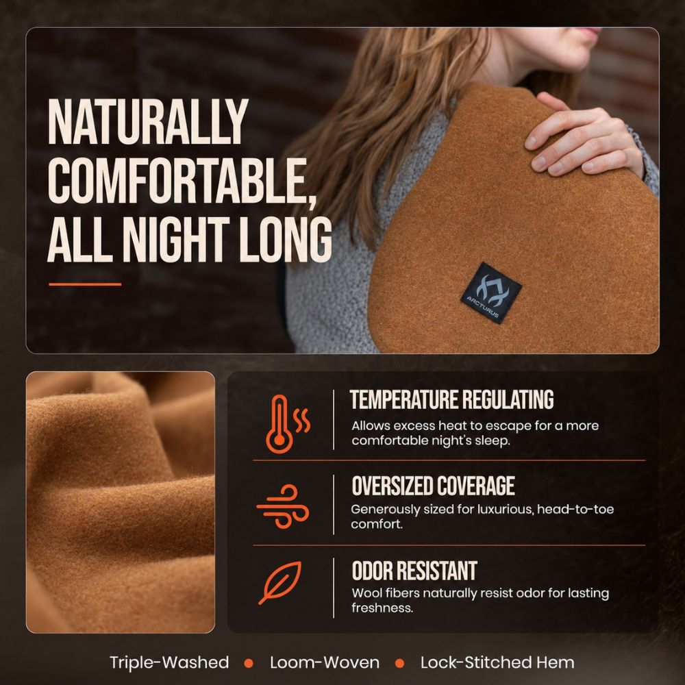 Arcturus Lake Tahoe Wool Blanket - Camel