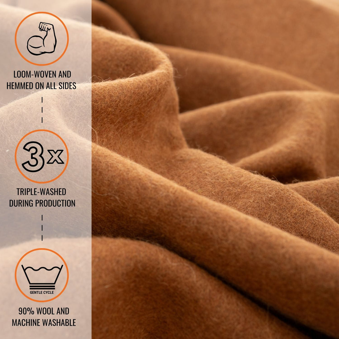 Arcturus Lake Tahoe Wool Blanket - Camel