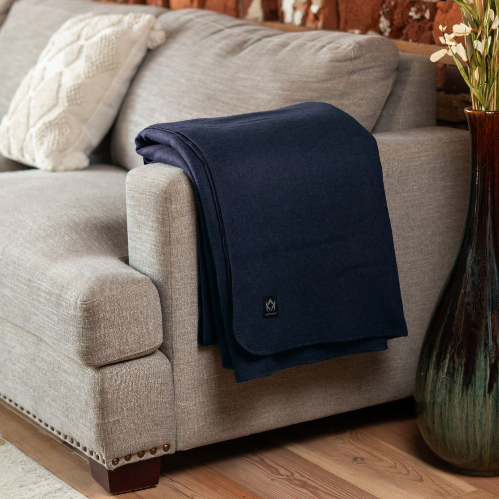 Arcturus Lake Tahoe Wool Blanket - Navy Blue