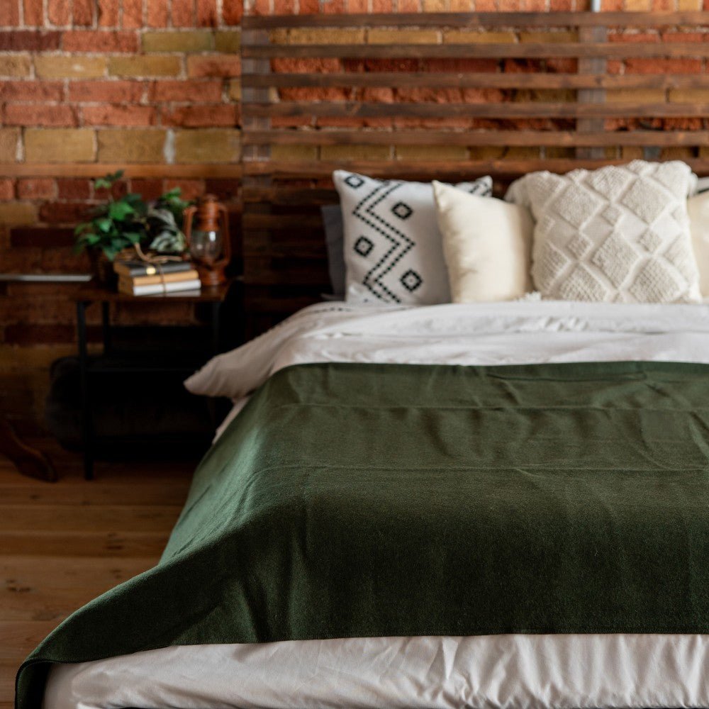 Arcturus Lake Tahoe Wool Blanket - Olive Green