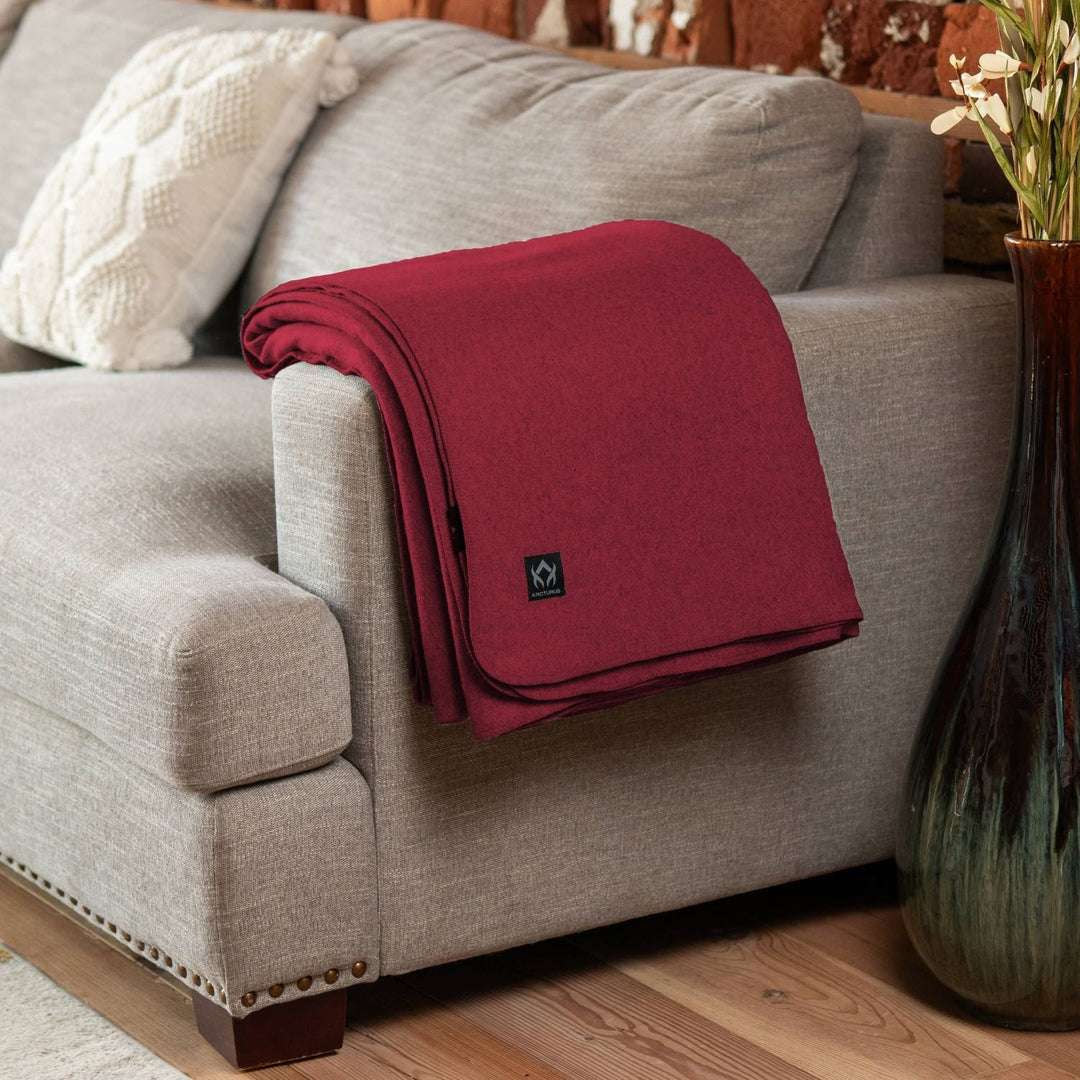 Arcturus Lake Tahoe Wool Blanket - Wine