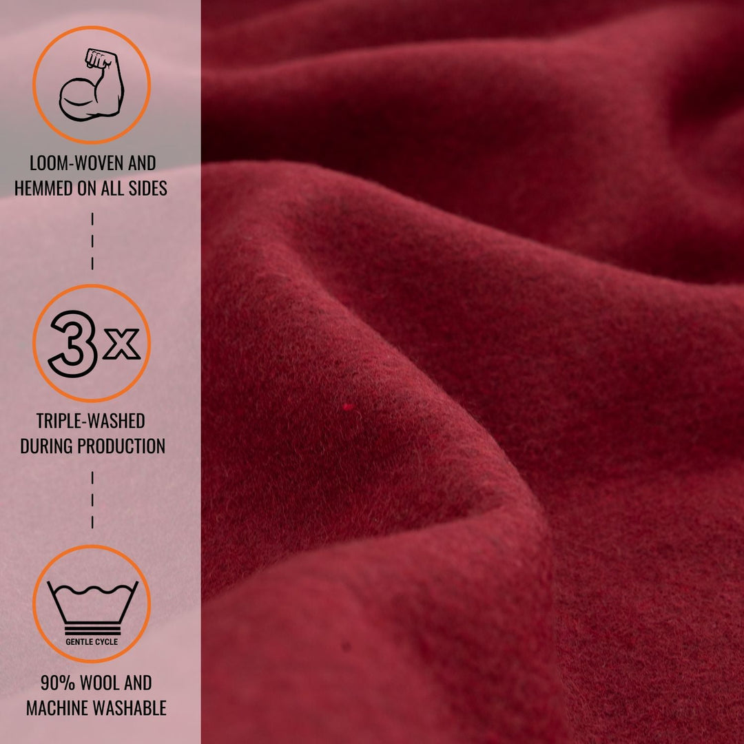 Arcturus Lake Tahoe Wool Blanket - Wine