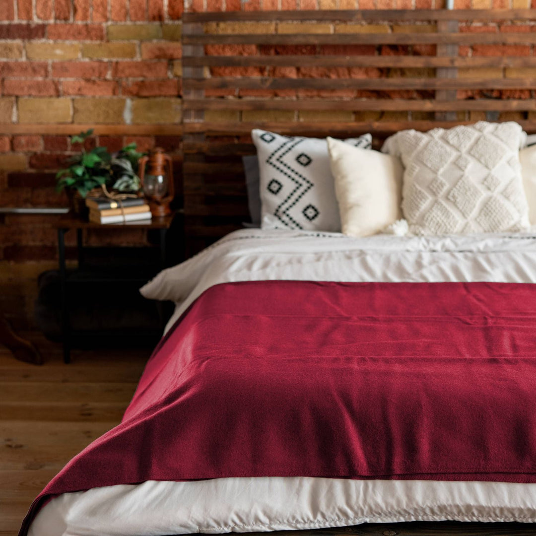 Arcturus Lake Tahoe Wool Blanket - Wine