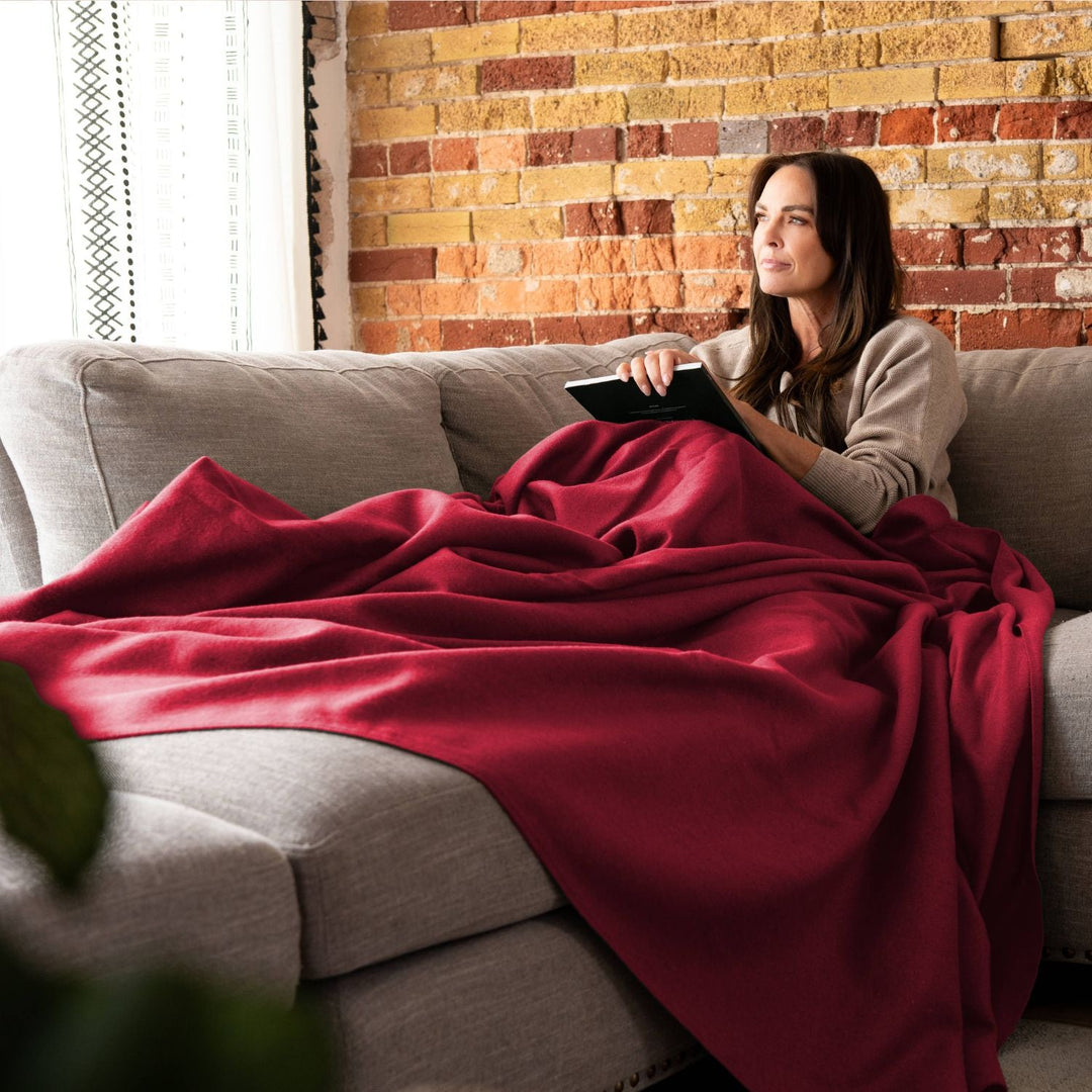 Arcturus Lake Tahoe Wool Blanket - Wine