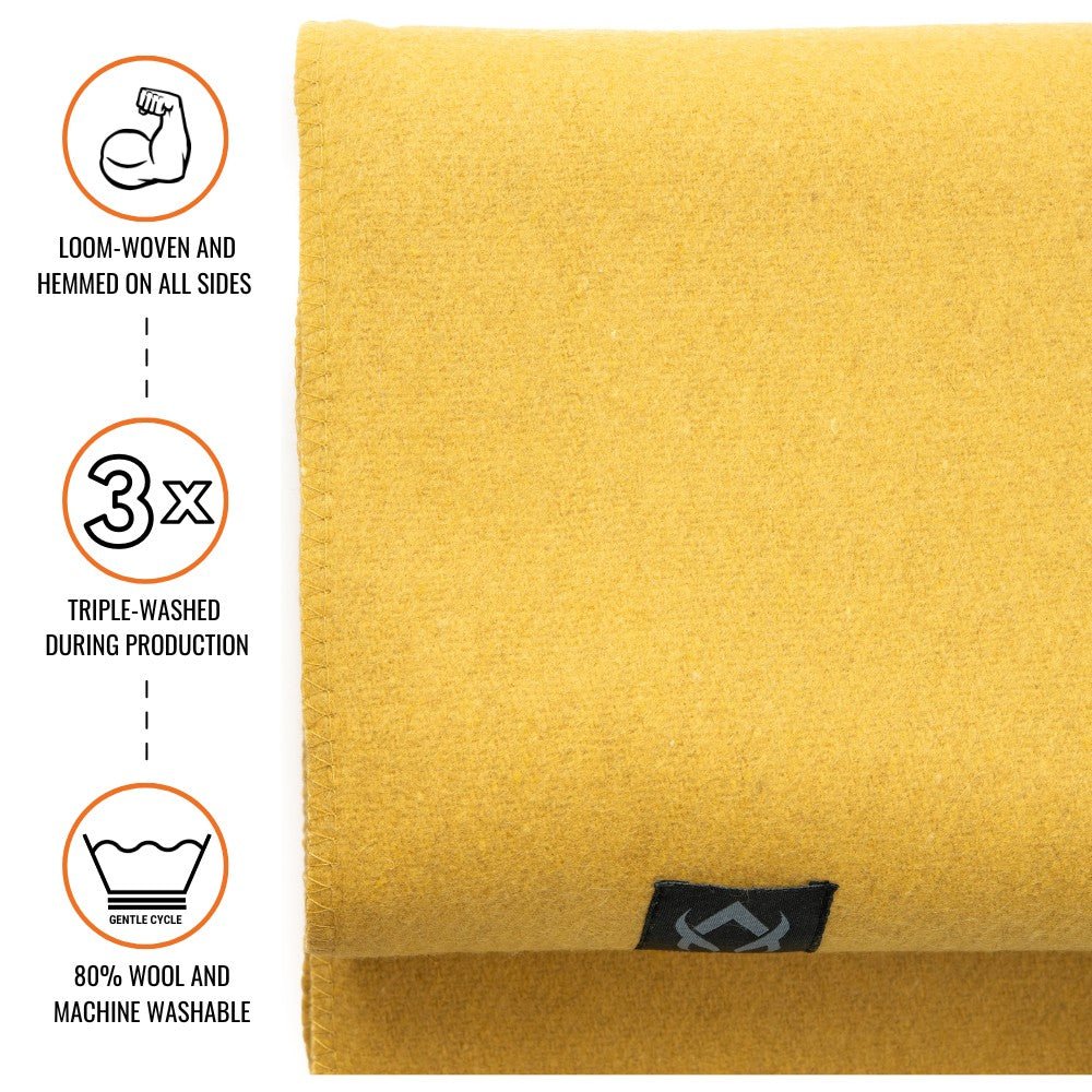 Arcturus Military Wool Blanket - 4.5 lbs (64" x 88")