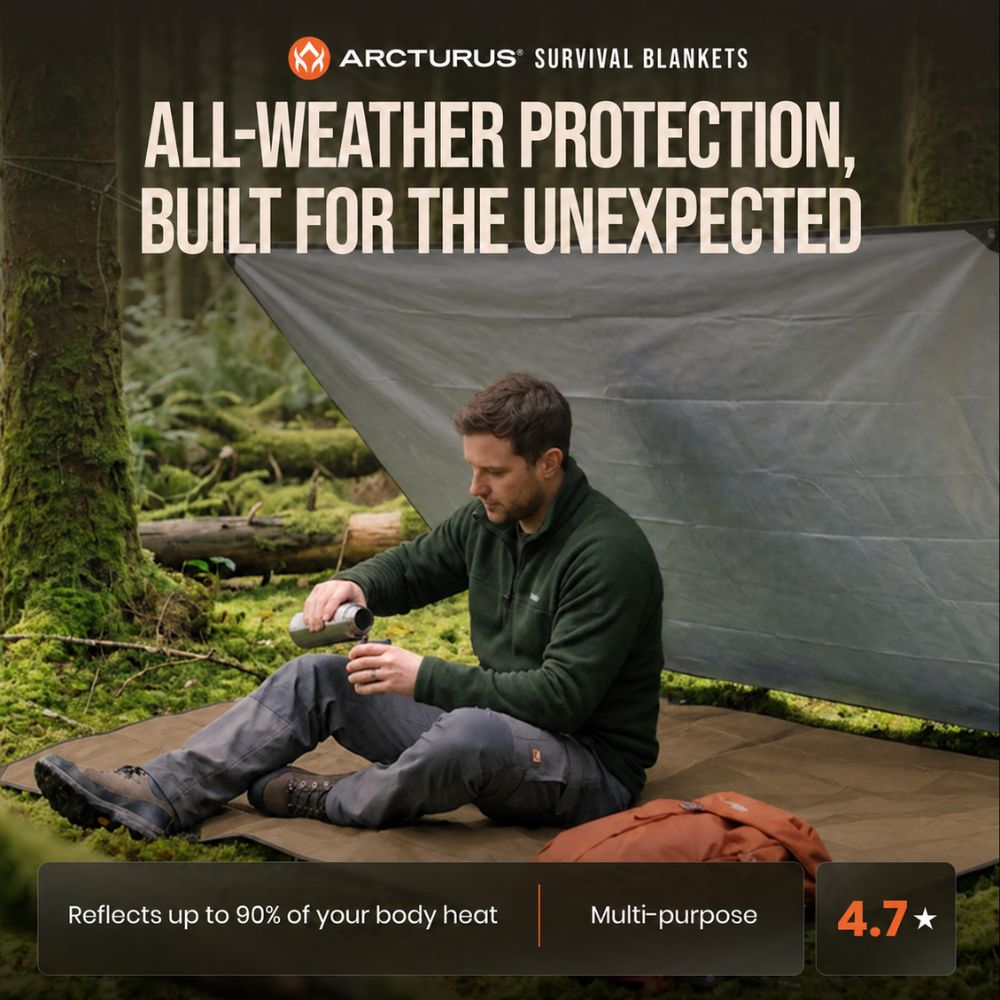 Arcturus Outdoor Survival Blanket 60" x 82"