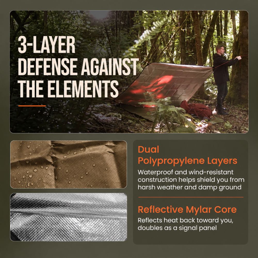 Arcturus Outdoor Survival Blanket 60" x 82"