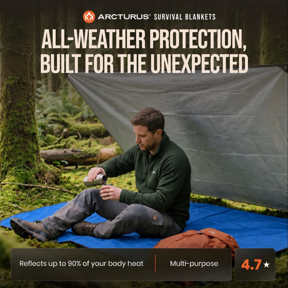 Arcturus Outdoor Survival Blanket 60" x 82"