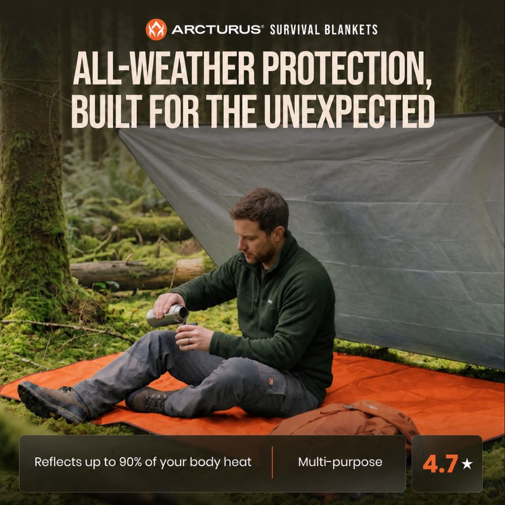 Arcturus Outdoor Survival Blanket 60" x 82"