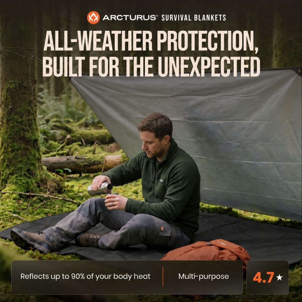Arcturus Outdoor Survival Blanket 60" x 82"