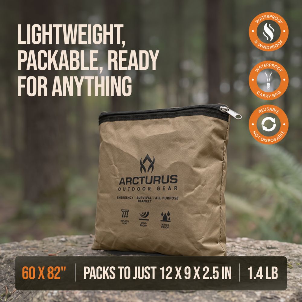 Arcturus Outdoor Survival Blanket 60" x 82"