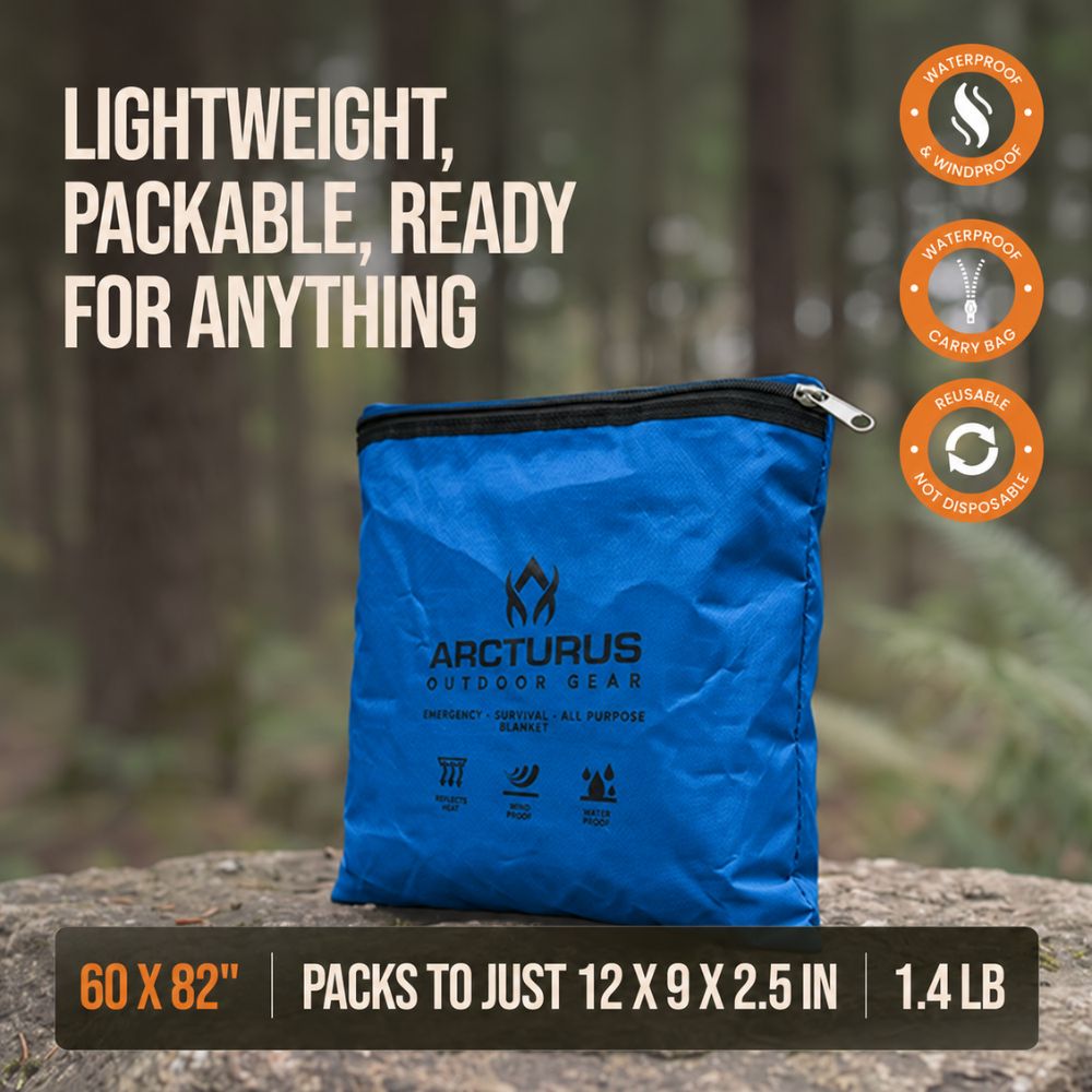 Arcturus Outdoor Survival Blanket 60" x 82"