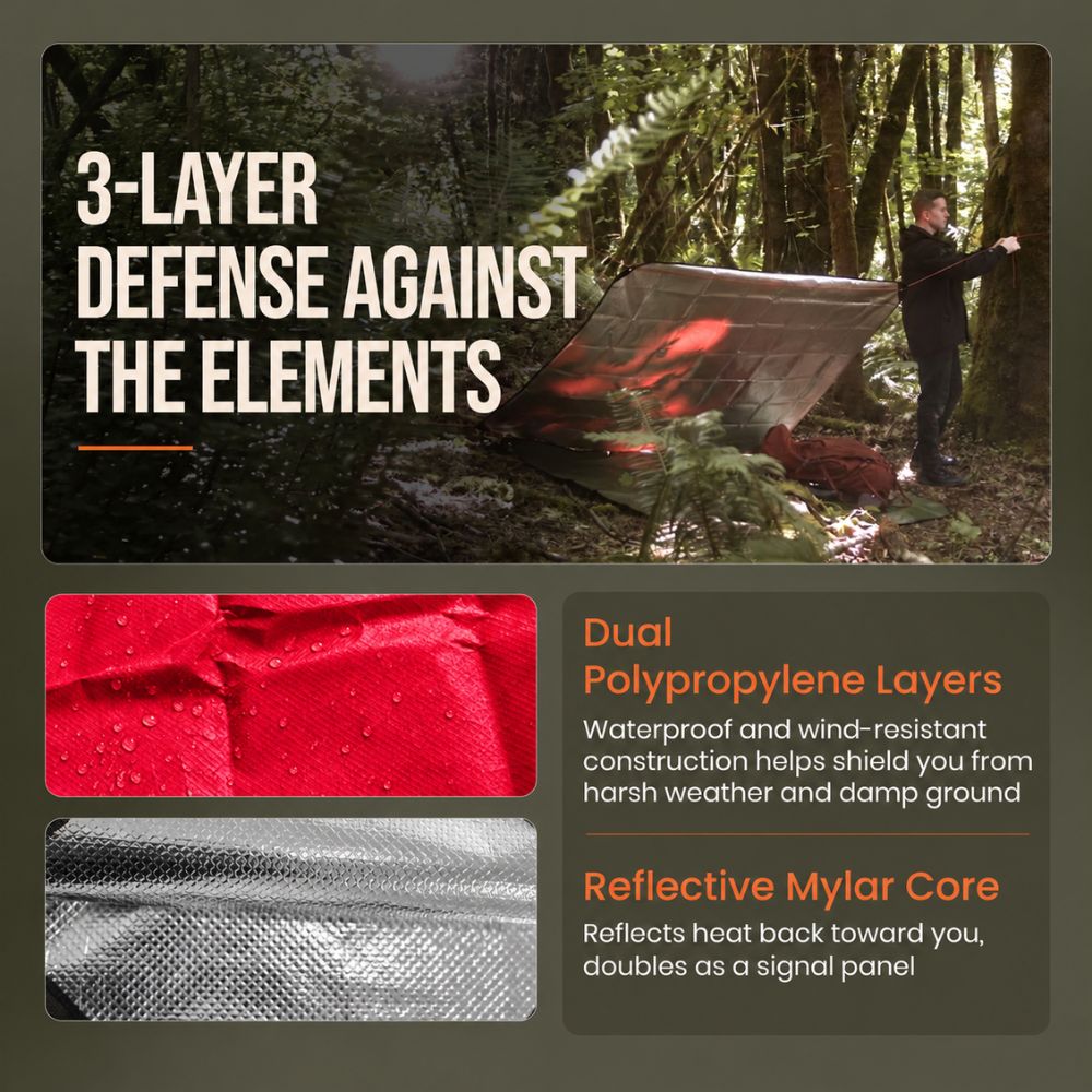 Arcturus Outdoor Survival Blanket 60" x 82"