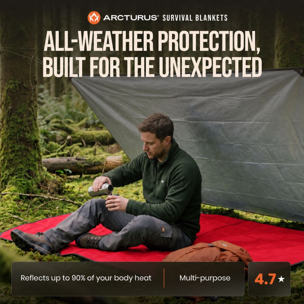 Arcturus Outdoor Survival Blanket 60" x 82"