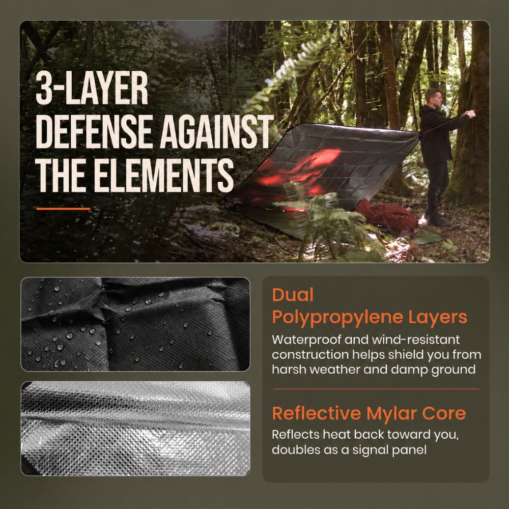 Arcturus Outdoor Survival Blanket 60" x 82"