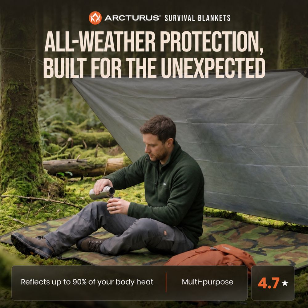Arcturus Outdoor Survival Blanket 60" x 82"