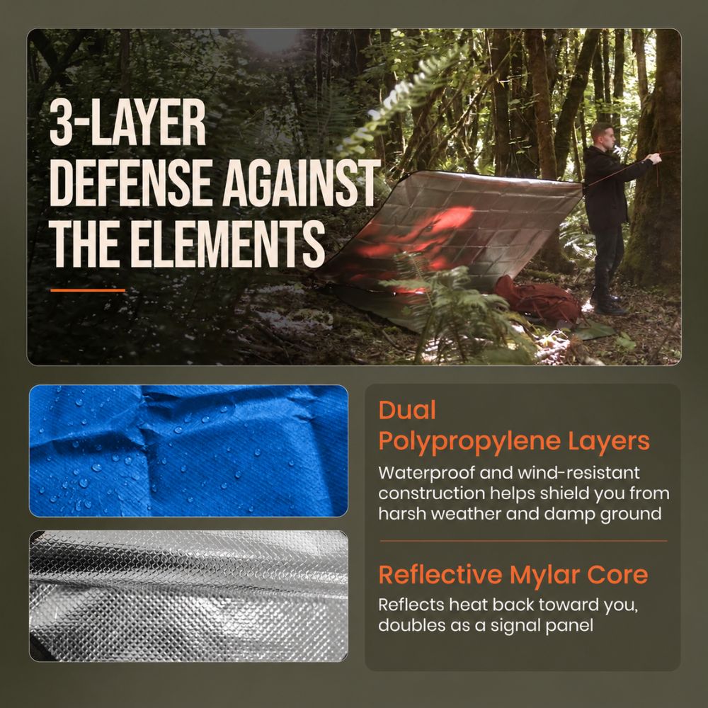Arcturus Outdoor Survival Blanket 60" x 82"