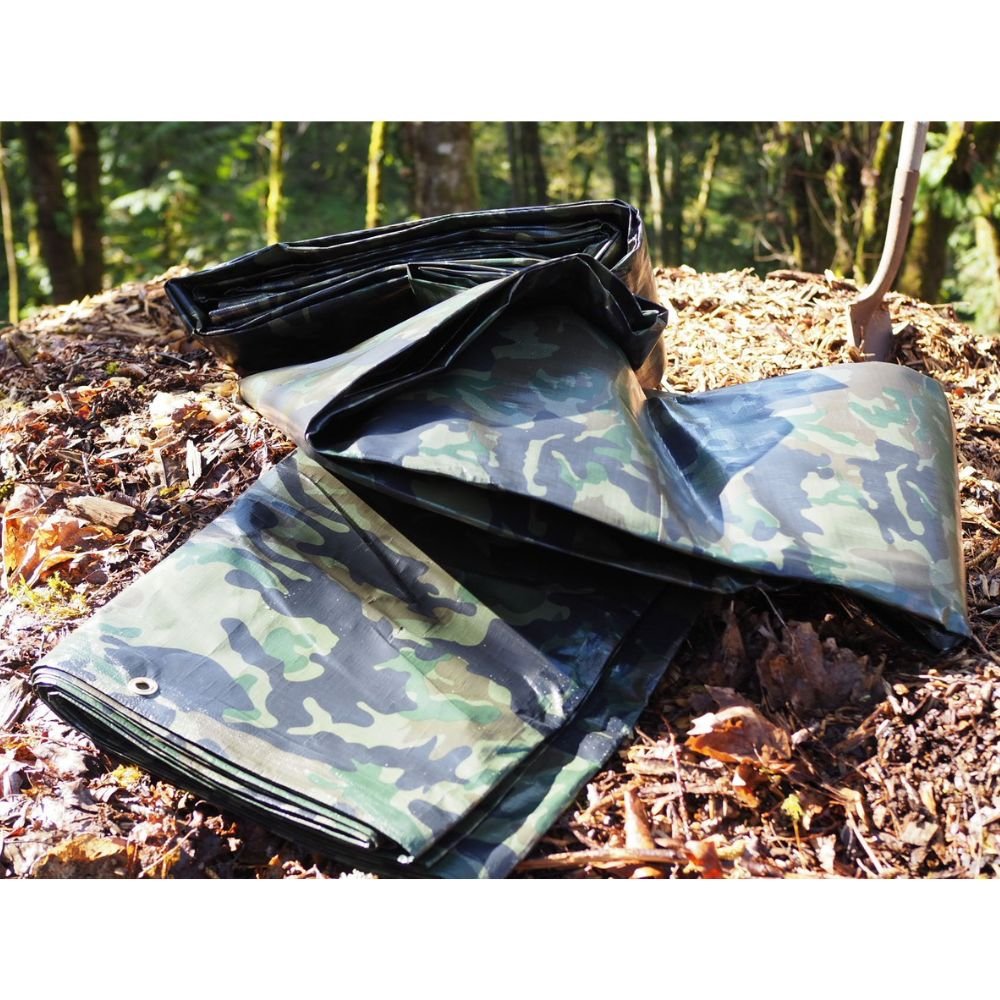 [CLEARANCE] Arcturus Terrastealth™ Large Woodland Heavy Duty Camouflage Tarp: 20' X 30'