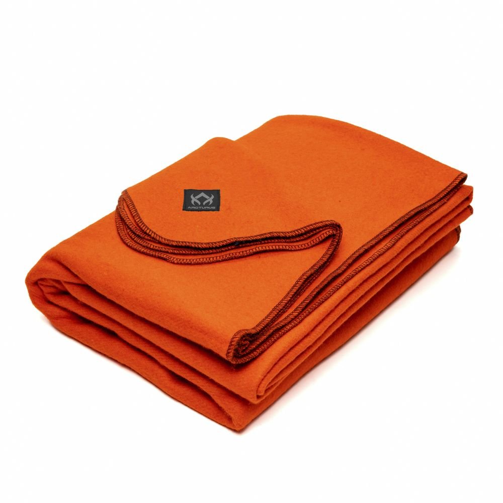 [CLEARANCE] Arcturus Military Wool Blanket - Ember Orange | 4.5 lbs (64" x 88")