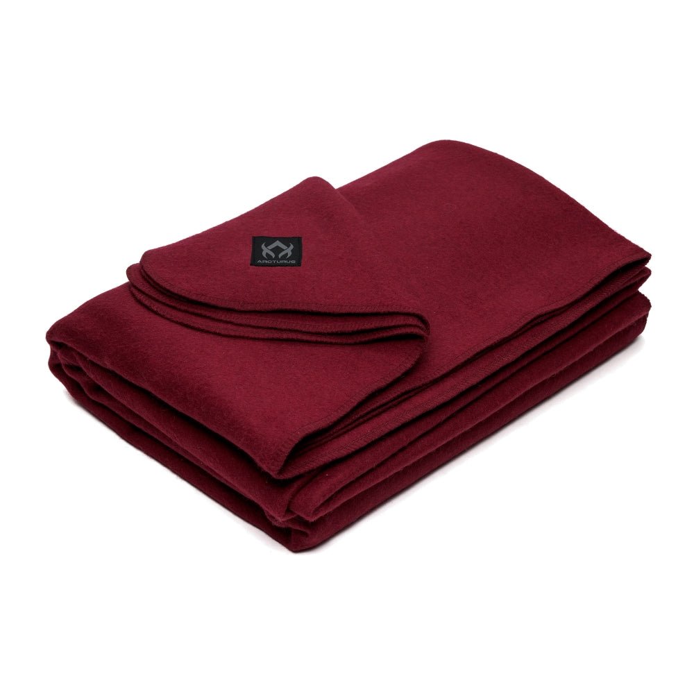 [CLEARANCE] Arcturus Military Wool Blanket - Wine | 4.5 lbs (64" x 88")